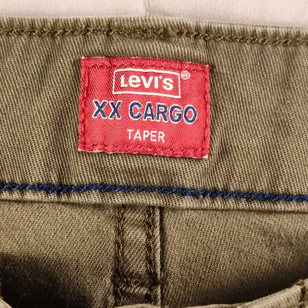 Levi's XX Cargo Taper Pants Mens 38x32 Olive Green Utility Tapered Leg